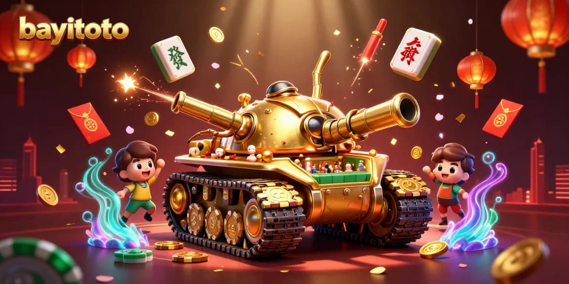 Engage in exciting casino fun with bayitoto in a vibrant, animated illustration.