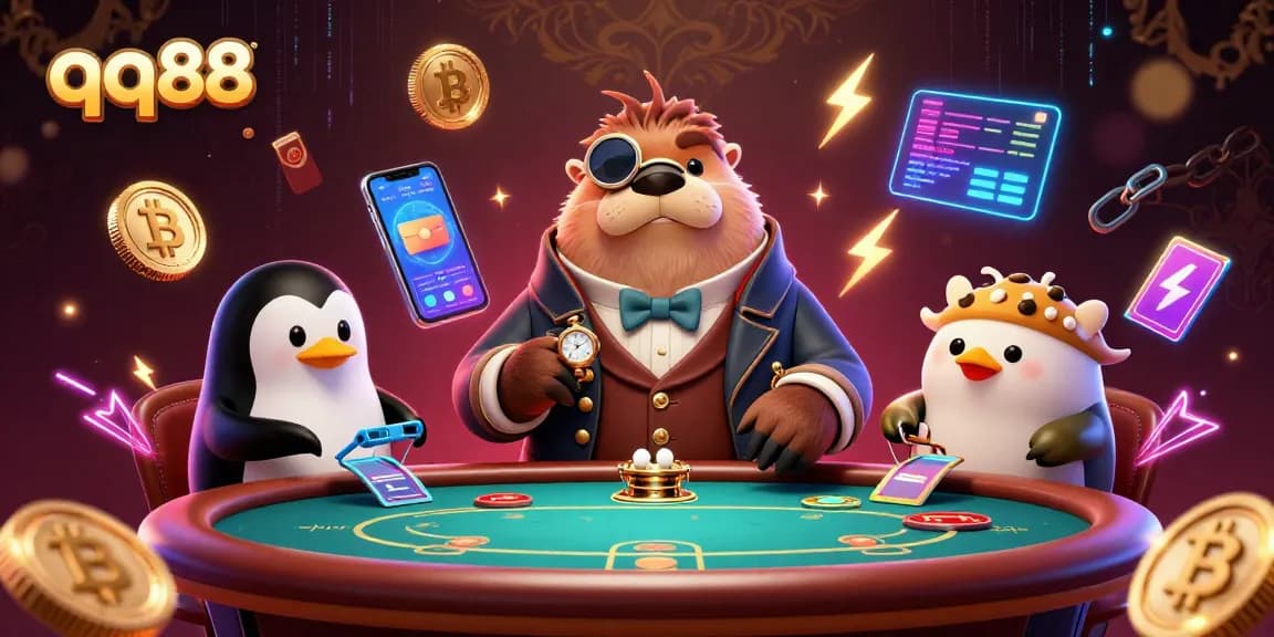 Experience thrilling gameplay at qq88 with colorful casino characters in a vibrant underwater scene.