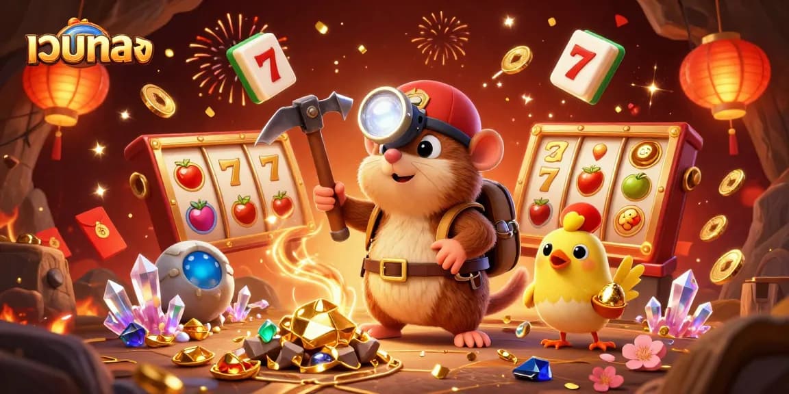 Experience the excitement of เว็บตรง slots with vibrant 3D cartoon characters and festive elements.