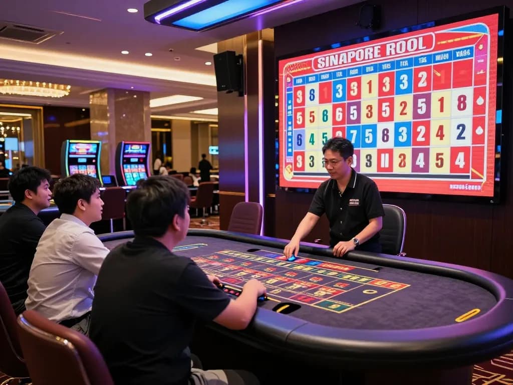 Togel Singapore numbers being drawn live at an engaging casino event.