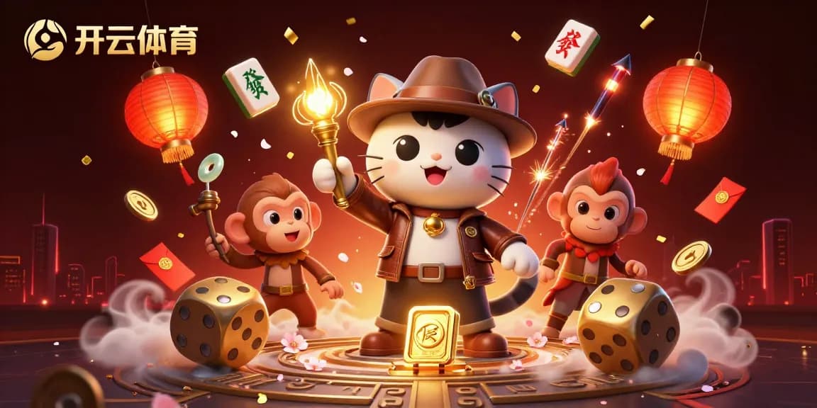 在开云体育的世界中，探险家猫与猴子伙伴一起发现珍贵的赌场文物，尽享游戏乐趣。
