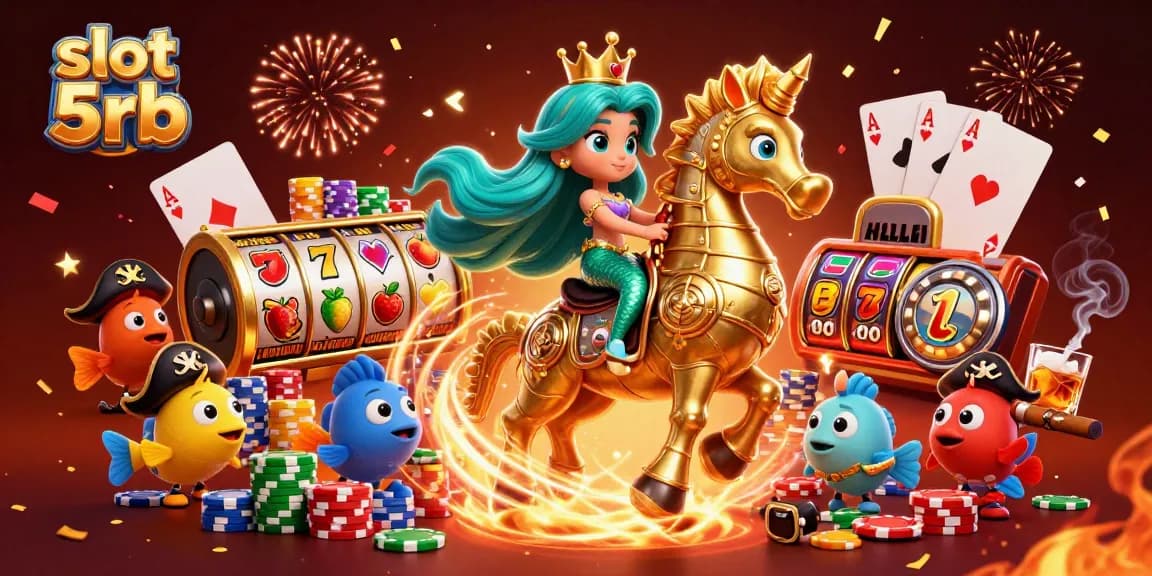Engaging scene with slot 5rb theme featuring a mermaid princess, seahorse, and vibrant casino elements.