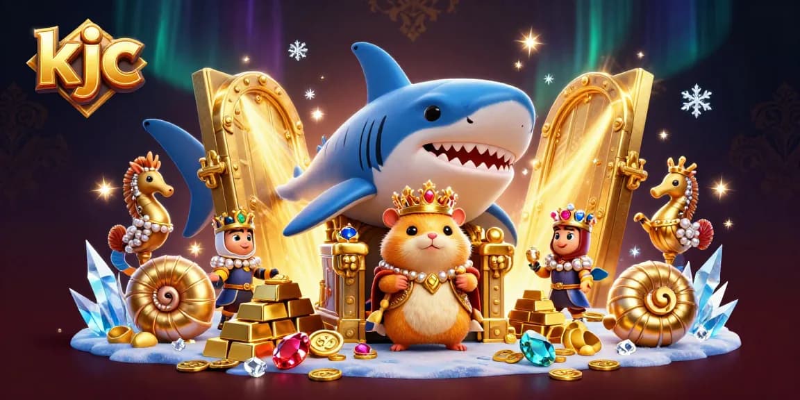 Engage with KJC's vibrant casino adventure featuring dynamic characters and gleaming treasures.