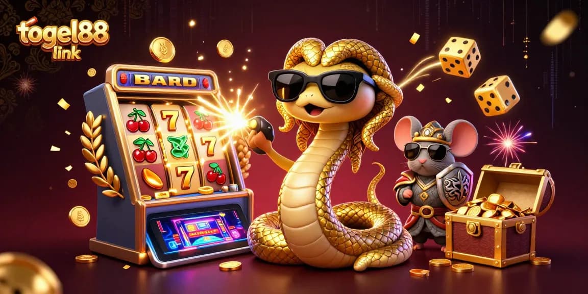 Experience big wins with togel88 link in a vibrant 3D casino illustration bursting with excitement.