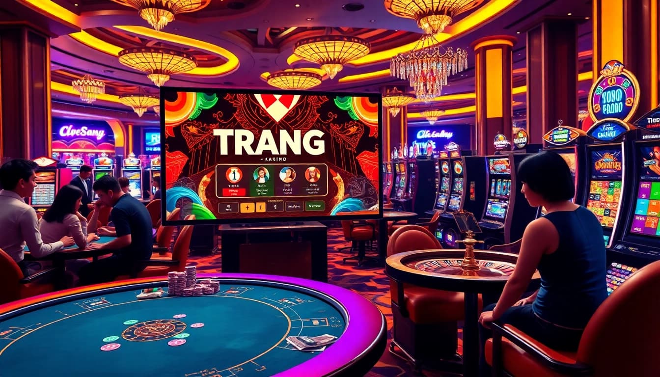 Experience the excitement of TRANG CHỦ HBBET with gamers at casino tables and slot machines.