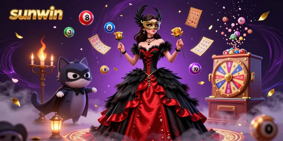 Experience thrilling moments at Sunwin with vibrant casino games and elegant characters.