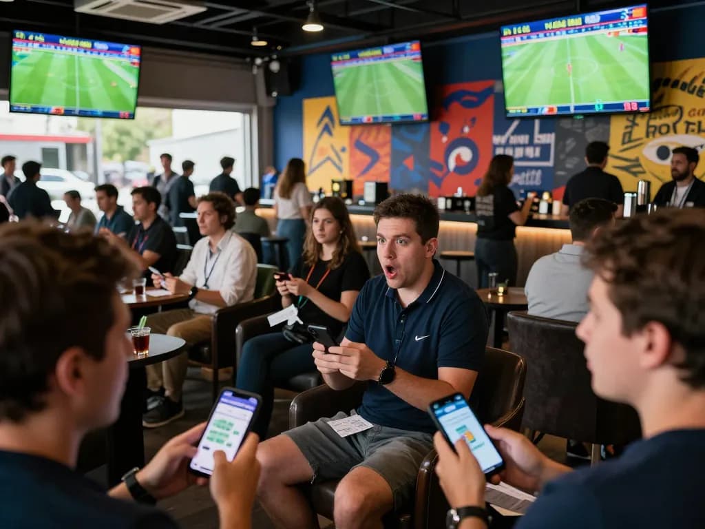 Tỷ Lệ Bóng Đá displayed on vibrant screens as fans engage in sports betting excitement