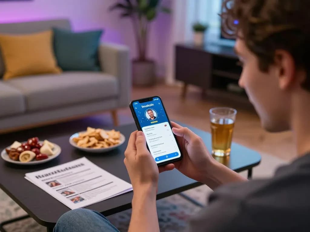 Engaging with incakoin app in a cozy home gaming setup, showcasing excitement in online gambling.