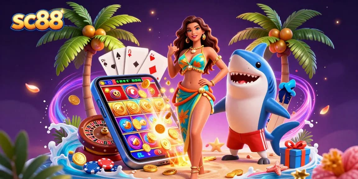 Experience the dynamic world of gambling at sc88 with colorful slot games and vibrant characters.
