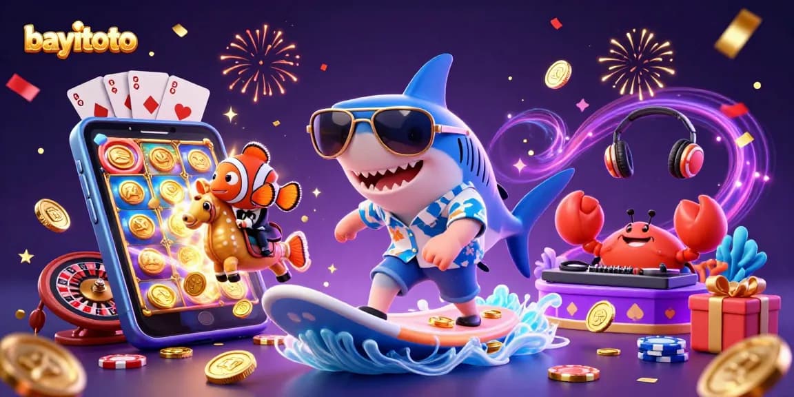 Experience bayitoto with vibrant casino action featuring cartoon characters in a gold-rich environment.