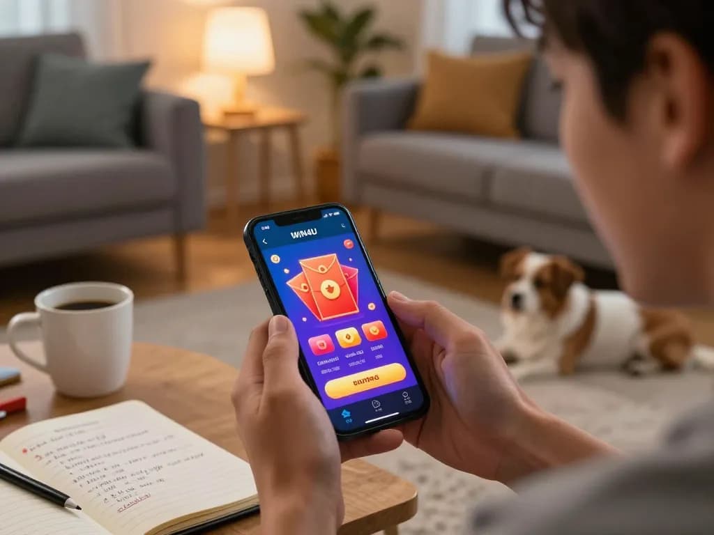 Experience dynamic gameplay with the WIN4U app rewards enhancing online gambling at home.