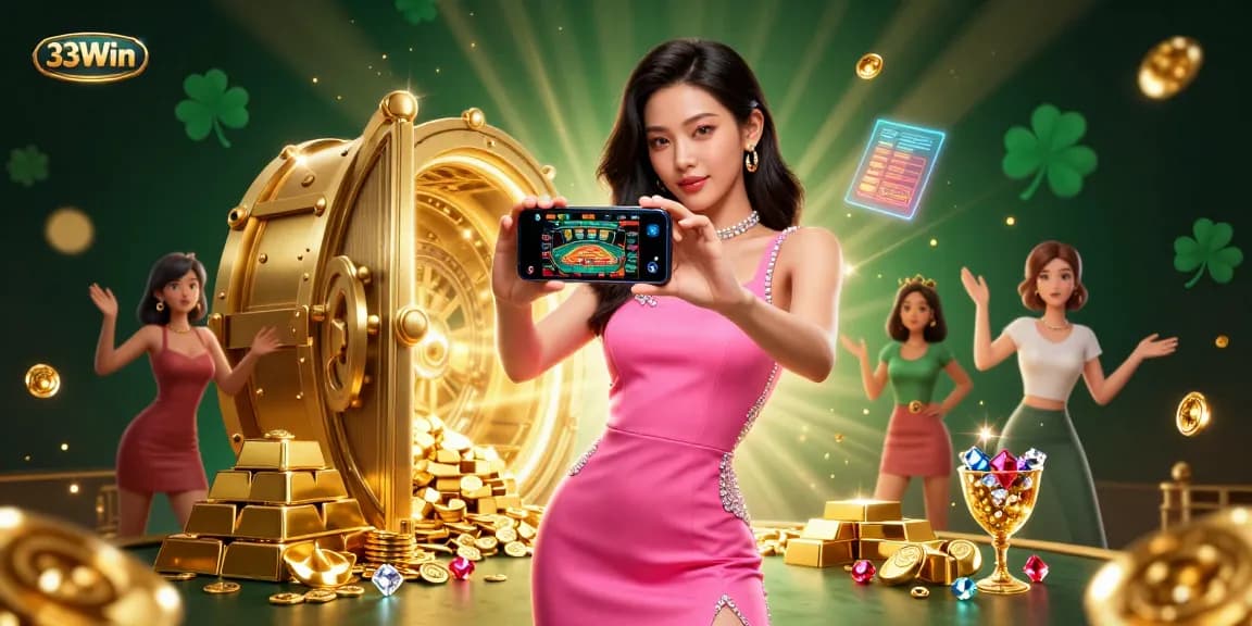 Enter the exhilarating gaming world of 33Win, experiencing a vibrant live dealer game.