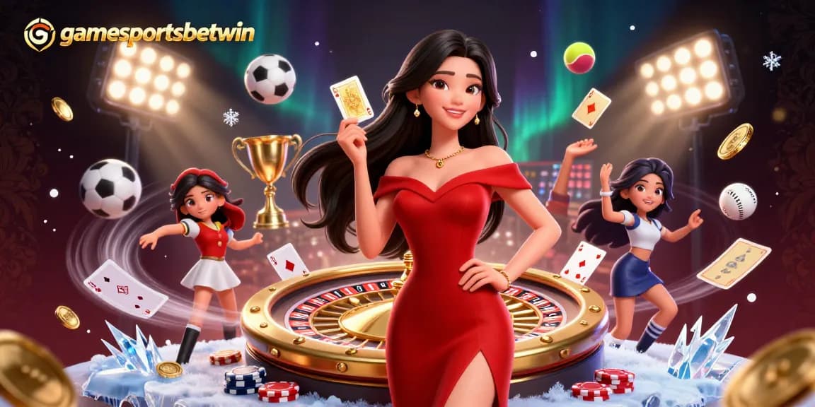 Win big with gamesportsbetwin at a glamorous casino scene full of excitement.