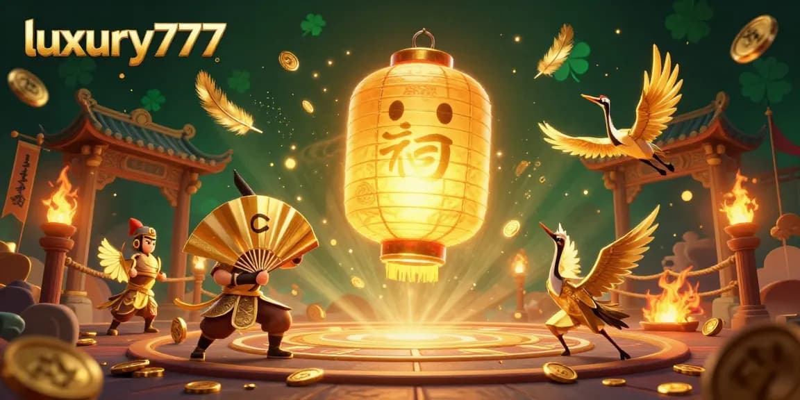 Menangkan permainan slot luxury777 di kasino malam, dengan elemen berkilau dan suasana magis.