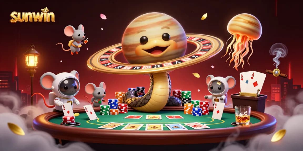 Experience thrilling gameplay at sunwin with astronauts betting on a cosmic roulette wheel.