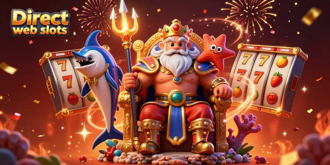 Play exciting Direct web slots with vibrant scenes of Neptune and slot elements for optimal fun.