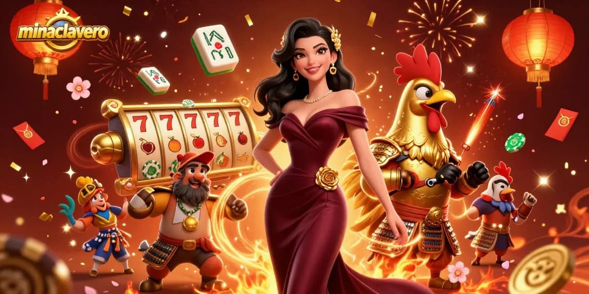Win big in minaclavero's vibrant casino scene with glamorous characters and exciting game elements.