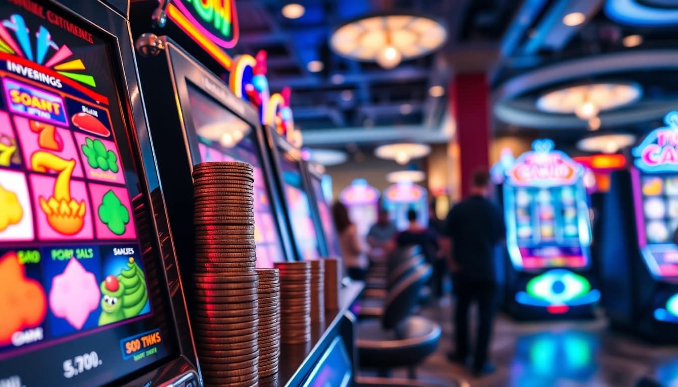 Menangkan slot pada mesin dengan grafik menarik dan suasana permainan kasino yang meriah.