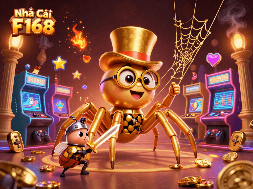 Experience thrilling wins with Nhà cái F168 as the golden tarantula weaves a web of fortune.