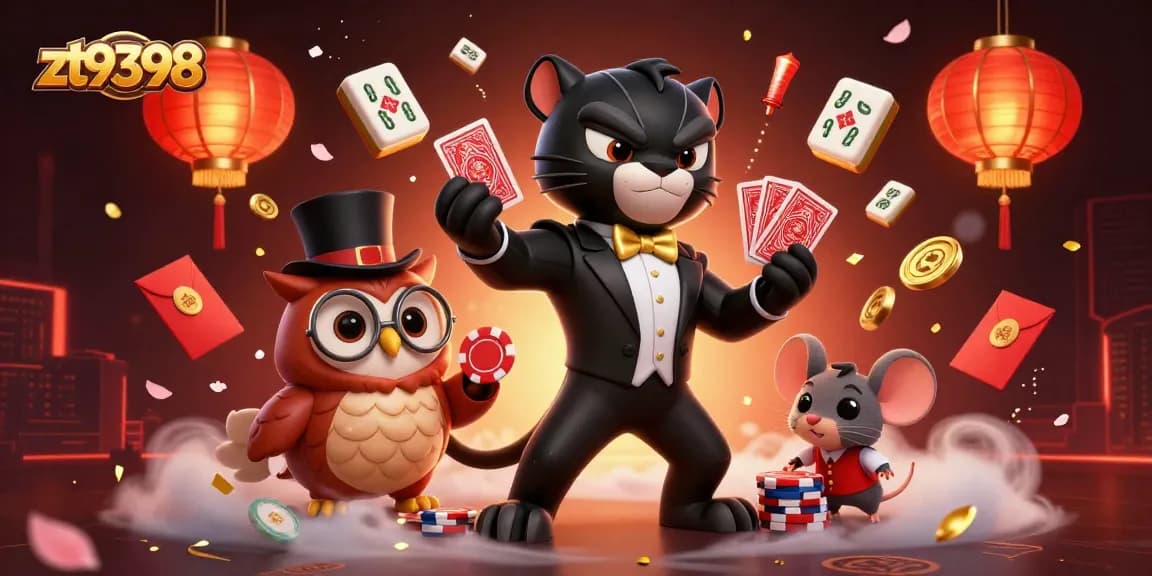 Experience winning strategies with zt9398 while engaging in a vibrant 3D casino scene.