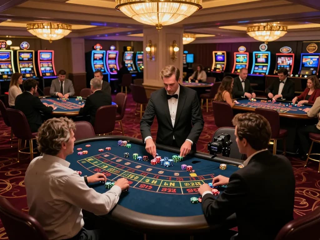 Players engaging in thrilling roulette action at sunwin casino venue