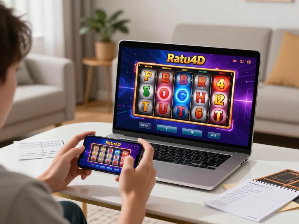 Engaging gameplay on Ratu4D app with a player focused on mobile slots setup.