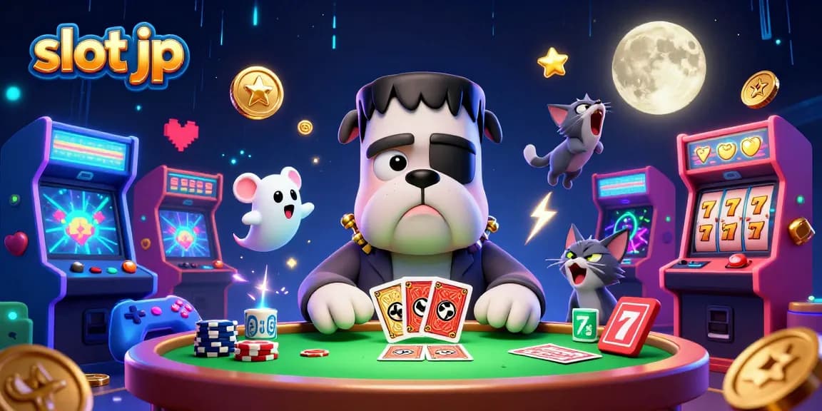 Experience thrilling gameplay in slot jp with vibrant arcade elements and mystical characters in a rich casino scene.