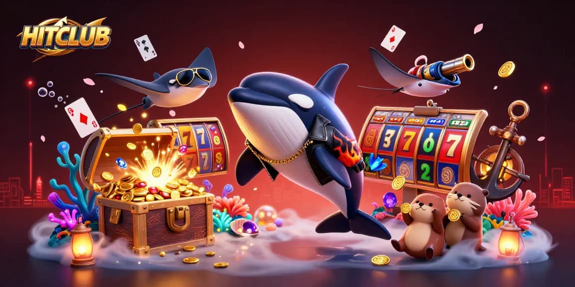 Experience thrilling wins at HITCLUB with vibrant casino atmosphere, characters, and exciting game elements.