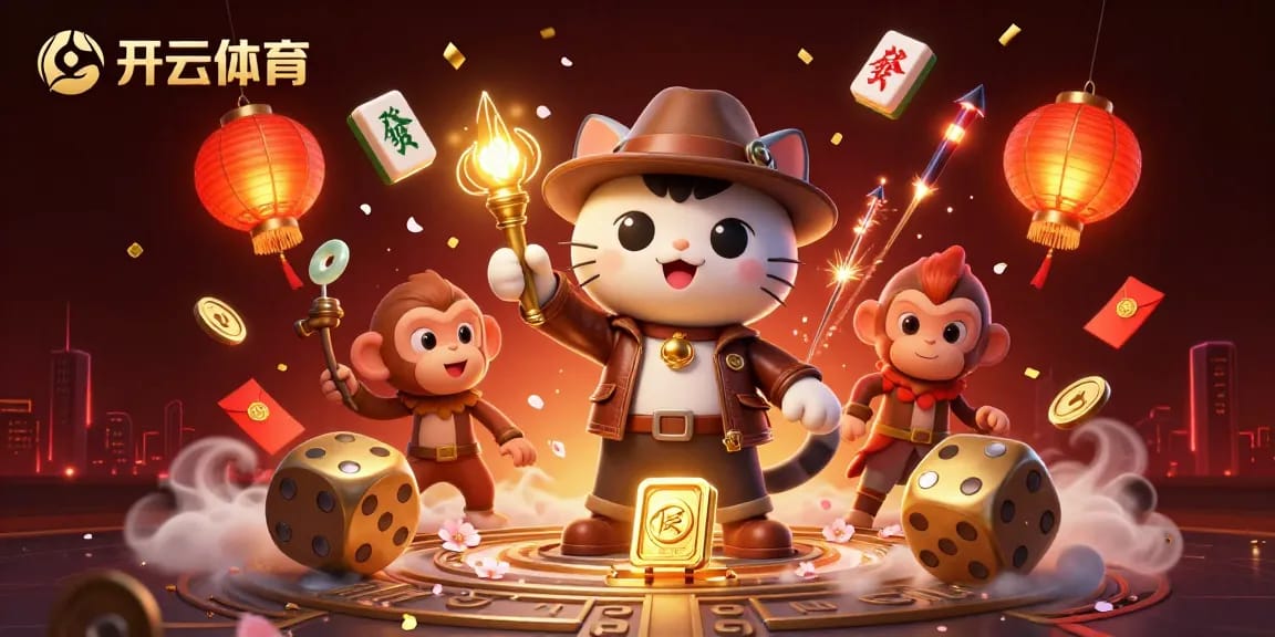 在开云体育的世界中，探险家猫与猴子伙伴一起发现珍贵的赌场文物，尽享游戏乐趣。