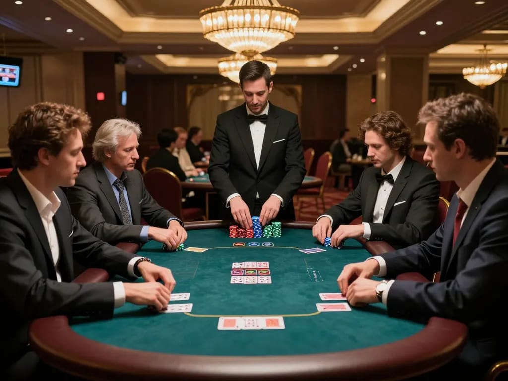 Dynamic poker game environment at trang chu 98win showcasing high-stakes gameplay.