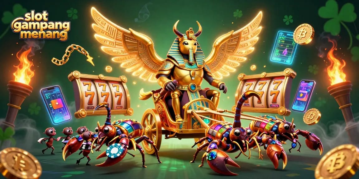 Engage in slot gampang menang with vibrant 3D casino characters portraying exciting gameplay and cryptocurrency elements.