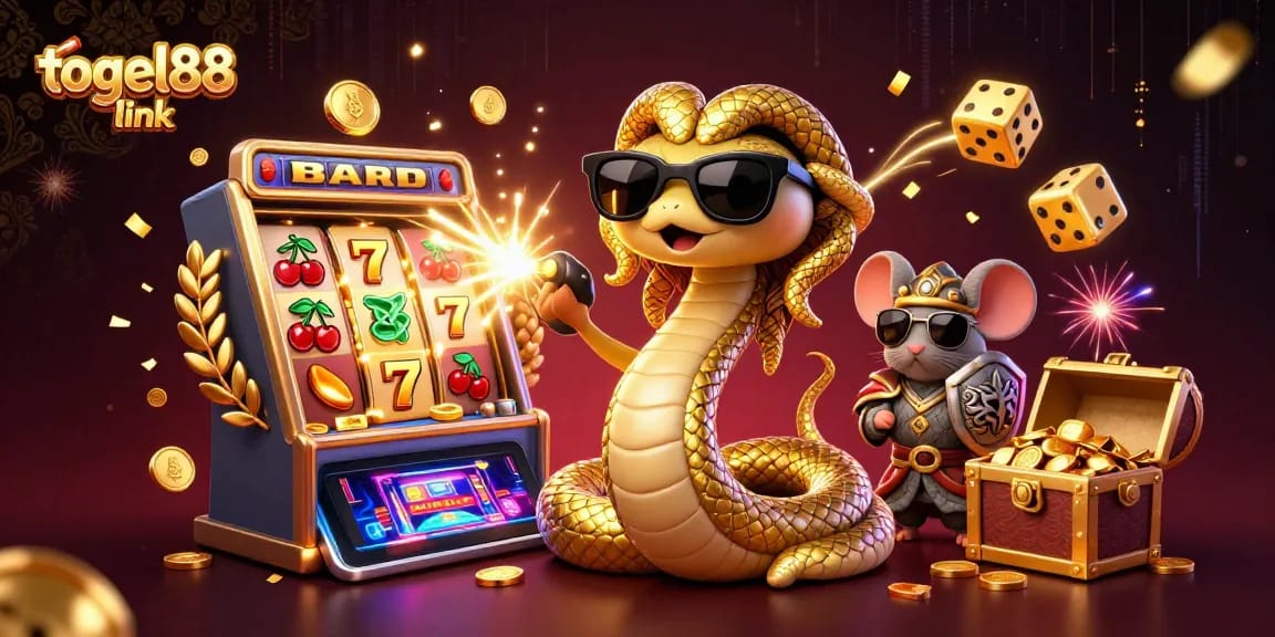 Experience big wins with togel88 link in a vibrant 3D casino illustration bursting with excitement.