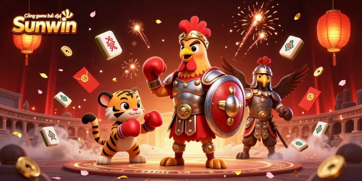 Experience Cổng game bài đổi thưởng Sunwin with a dynamic 3D casino-themed illustration