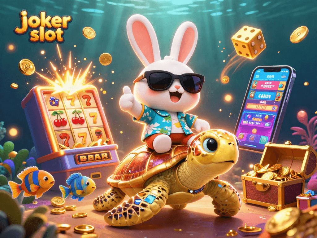 Spin and win with the vibrant joker slot scene, featuring lively characters and a jackpot explosion!