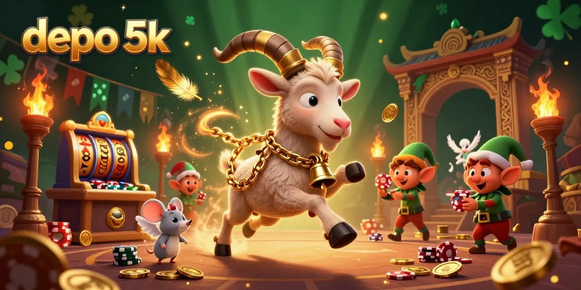Experience the excitement of depo 5k at an animated holiday-horror casino with playful characters and vibrant gambling elements.