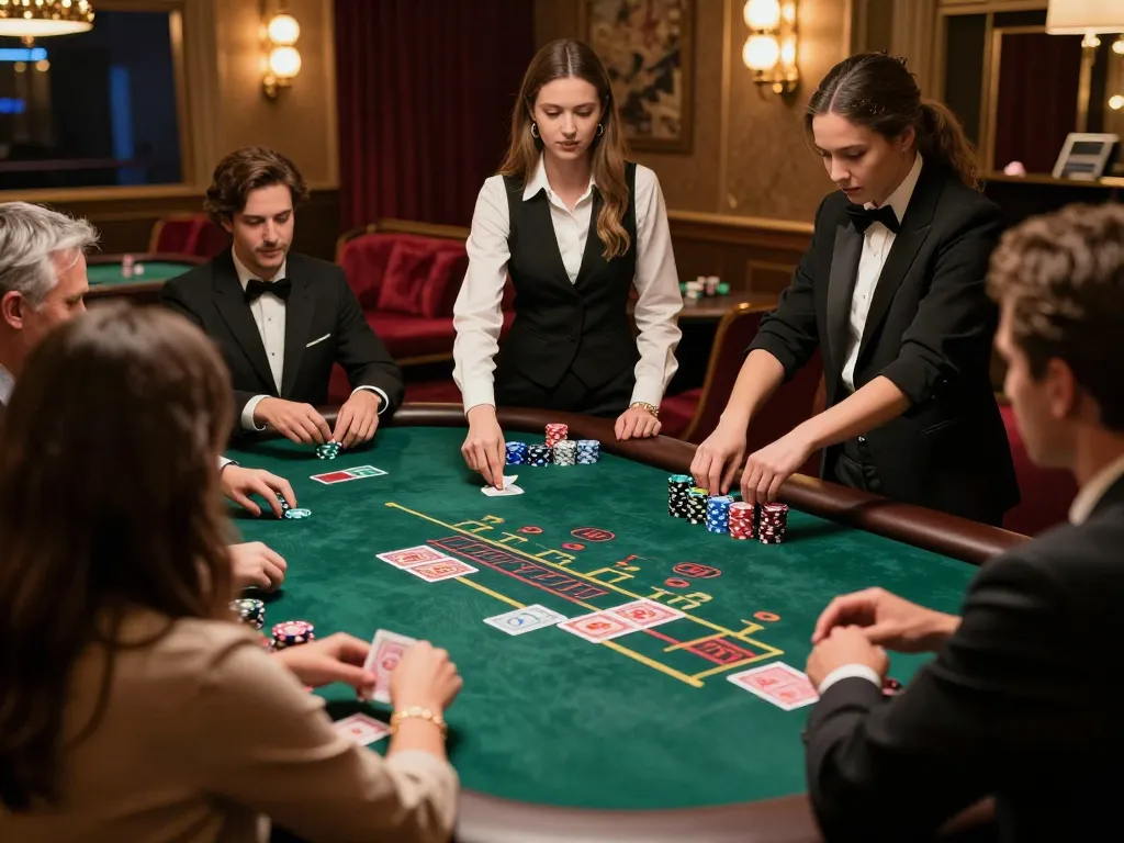 Players enjoying an engaging blackjack game at SC88 with professional dealers and luxurious decor