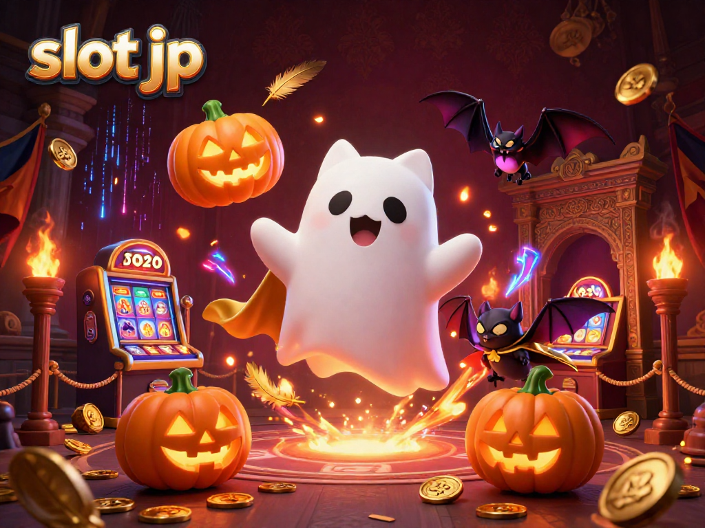 Experience thrilling adventures with the slot jp ghost cat and vampire bat in a vibrant casino scene.