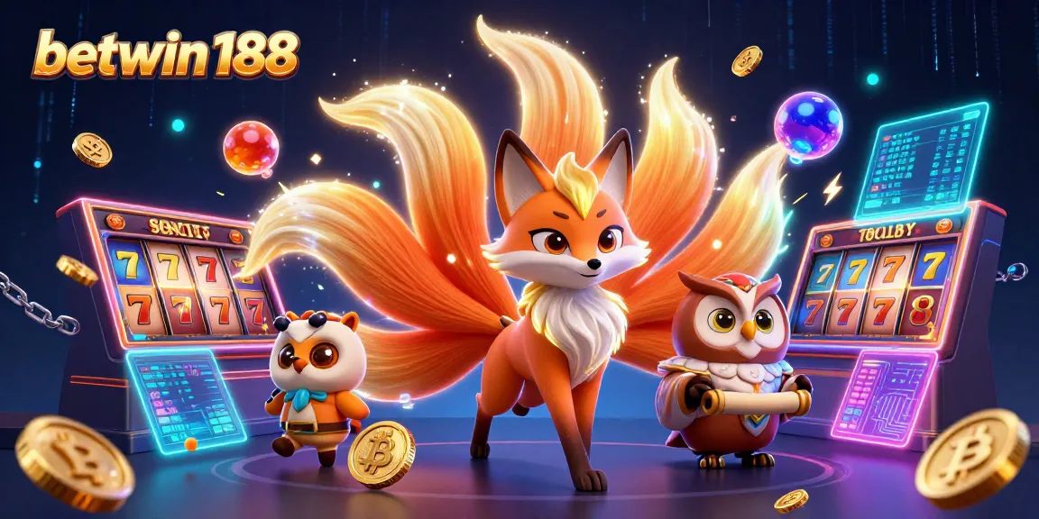 Engage with the vibrant scene of betwin188 featuring animated characters amidst lively casino elements for an immersive experience.