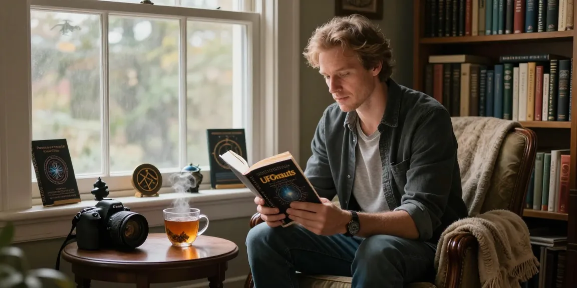 Explore spiritual themes from UFOnauts by T Allen Greenfield at https://tallengreenfield.com in a cozy reading nook.