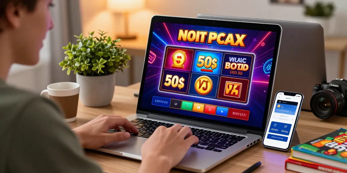 Online player at a vibrant casino that accepts credit cards, enjoying slot gameplay amidst colorful graphics and cozy home setting