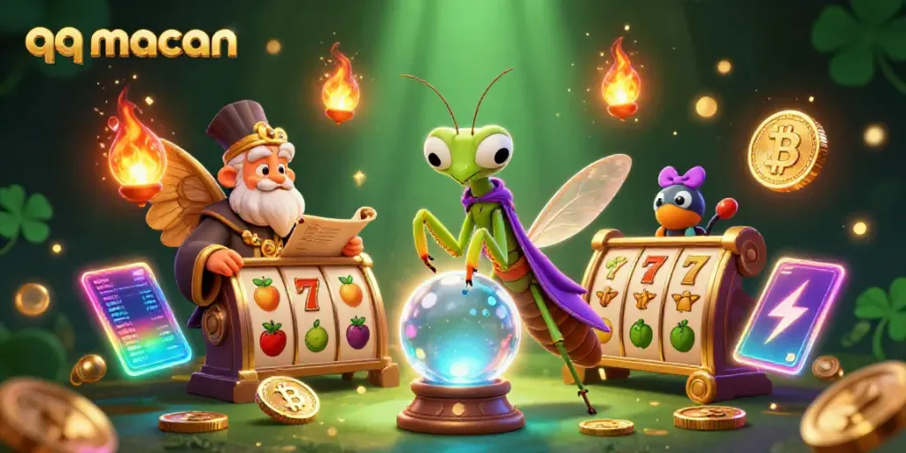 Engage with the magical scene of qq macan, where fortune tellers and symbols unite in a vibrant casino atmosphere!
