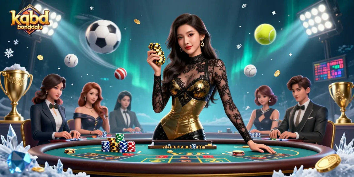 Bet on kqbd bongdalu results with an Asian woman at a glamorous casino table