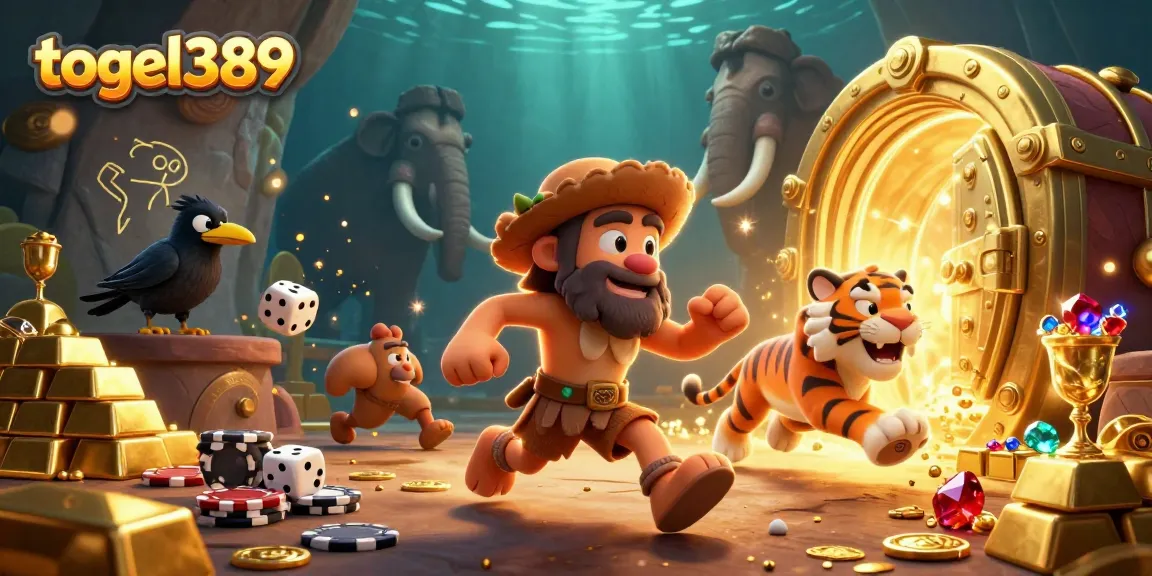 Experience togel389 in an exciting prehistoric casino with vibrant treasures and dynamic characters.