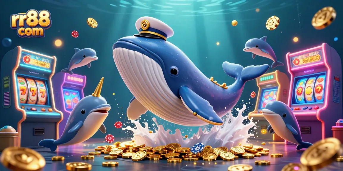Win big at rr88 com with thrilling casino action featuring a whale, narwhal, and dolphins!