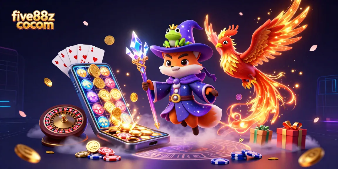 Engage with the exciting world of five88z cocom while enjoying mystical characters in a vibrant casino scene.
