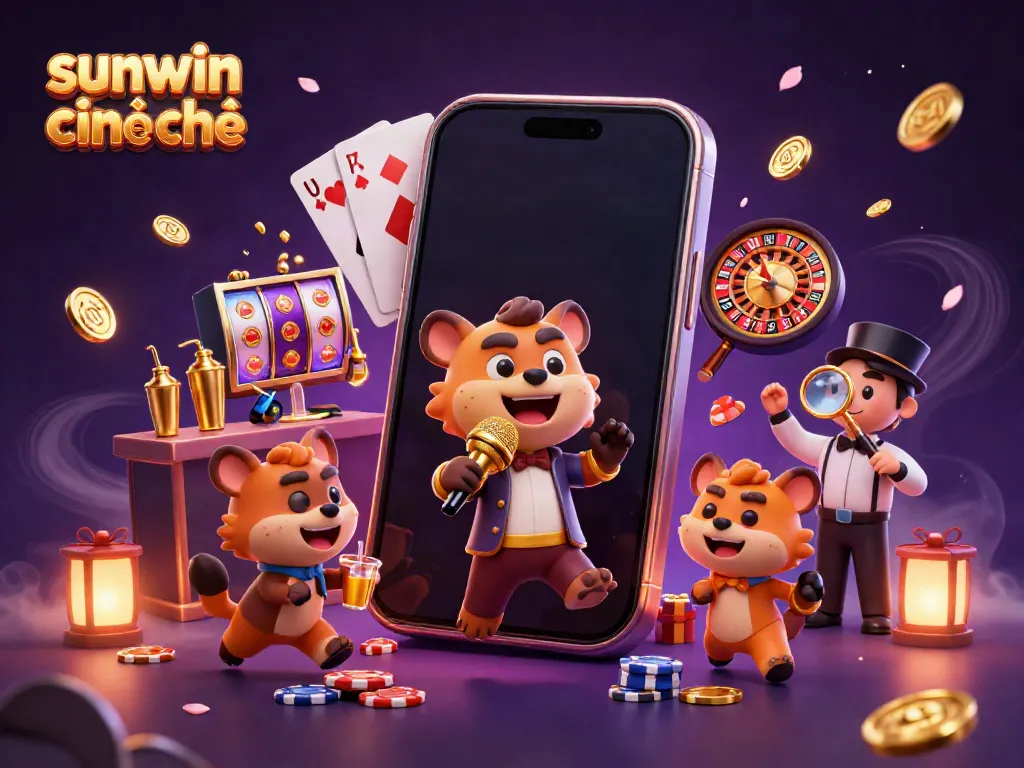 Entertain with sunwin chính chủ as hyenas thrive in a vibrant, magic-filled casino scene.