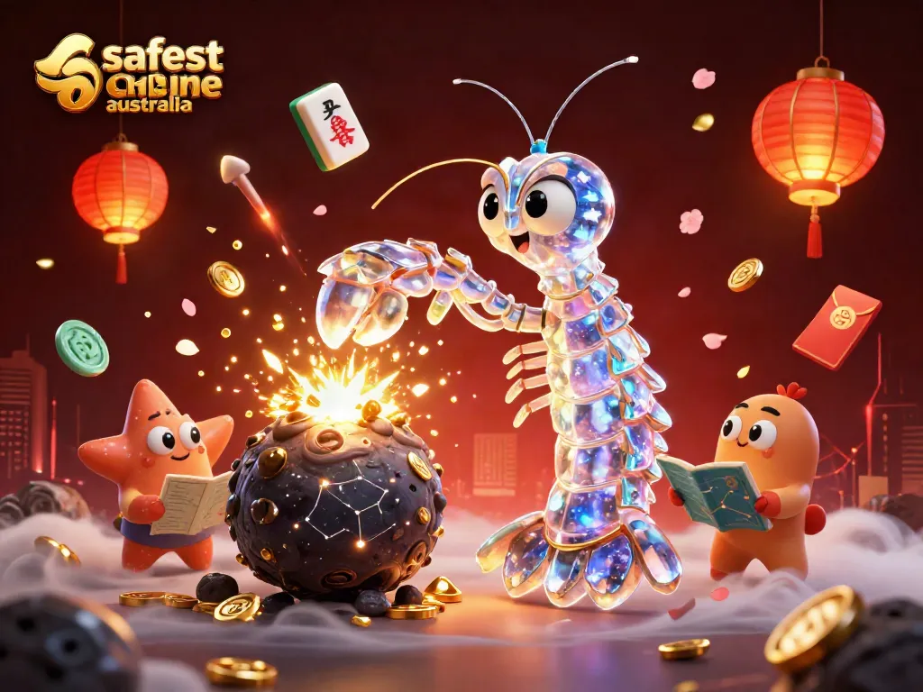 Experience the thrill of the safest online casinos Australia with this vibrant 3D casino scene.