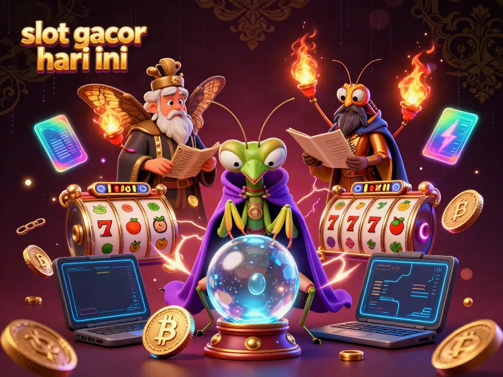Experience the excitement of slot gacor hari ini with vibrant casino elements and enchanting characters.