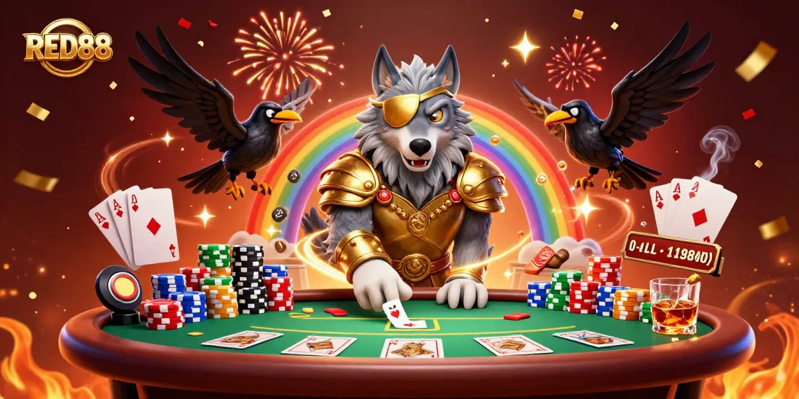 Engage with RED88 in an energetic 3D casino world rich with vibrant gaming elements.