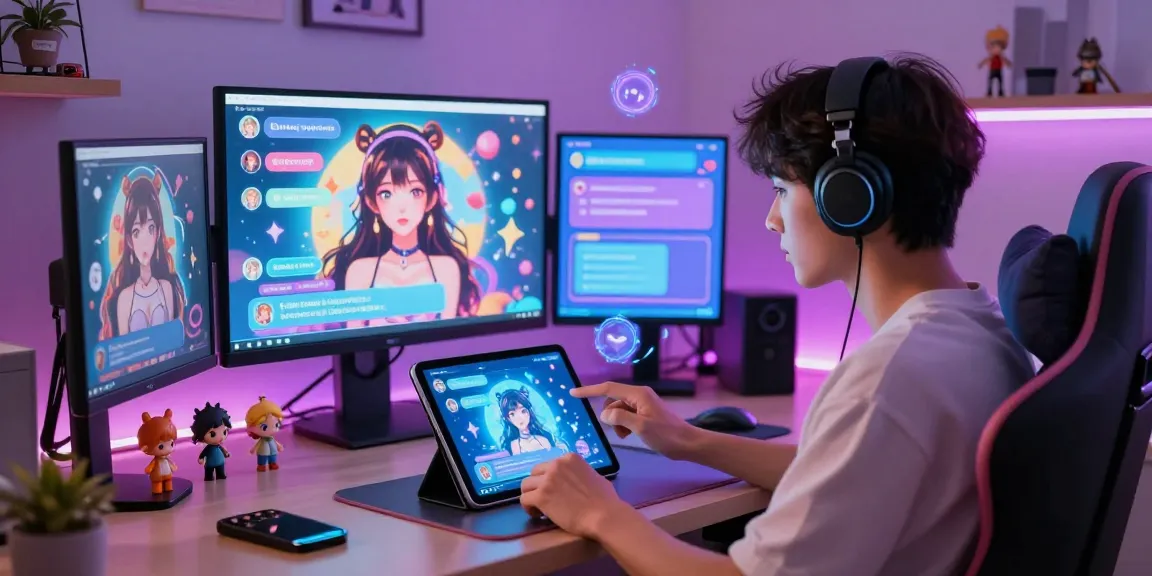 Engaging with a hentai ai chatbot in a cozy digital space, showcasing modern entertainment technology.